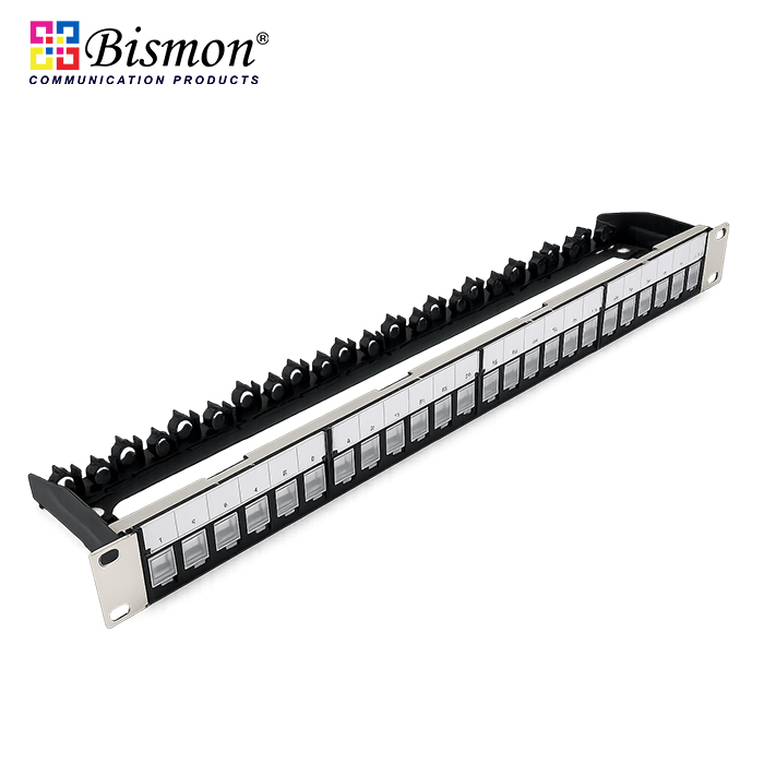 19" 24-Port Unloaded Shielded-STP Patch Panel 1U (Only Frame without jack)